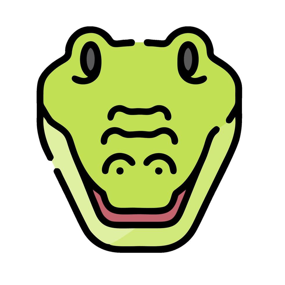 A cartoon crocodile head with a smile vector