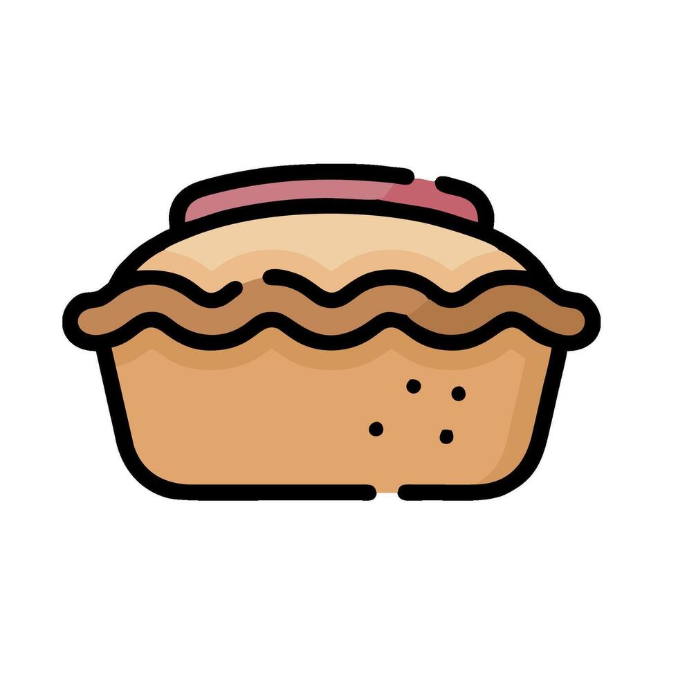 A pie icon on a white background vector