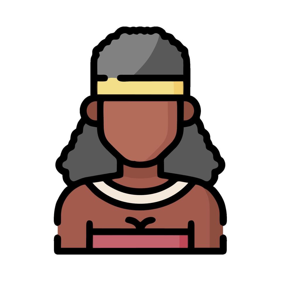 A woman with a headband on her head vector