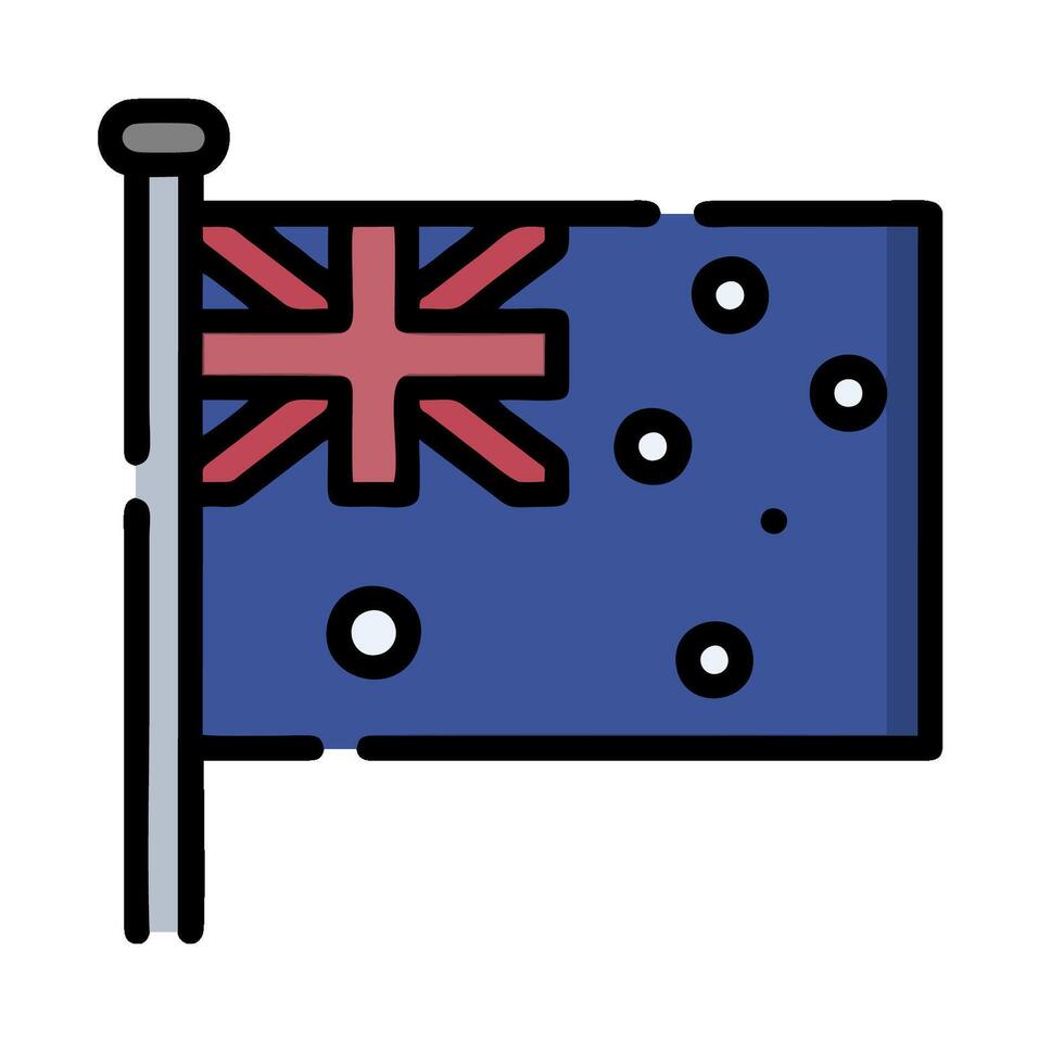Australia flag icon illustration vector