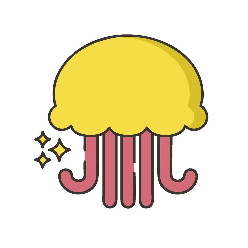 Jellyfish icon illustration vector