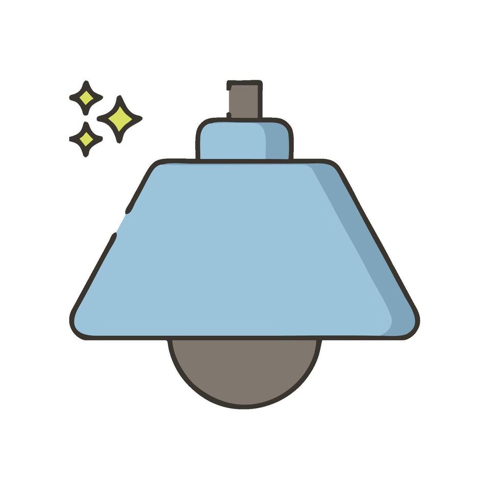 A blue light bulb with stars on it vector