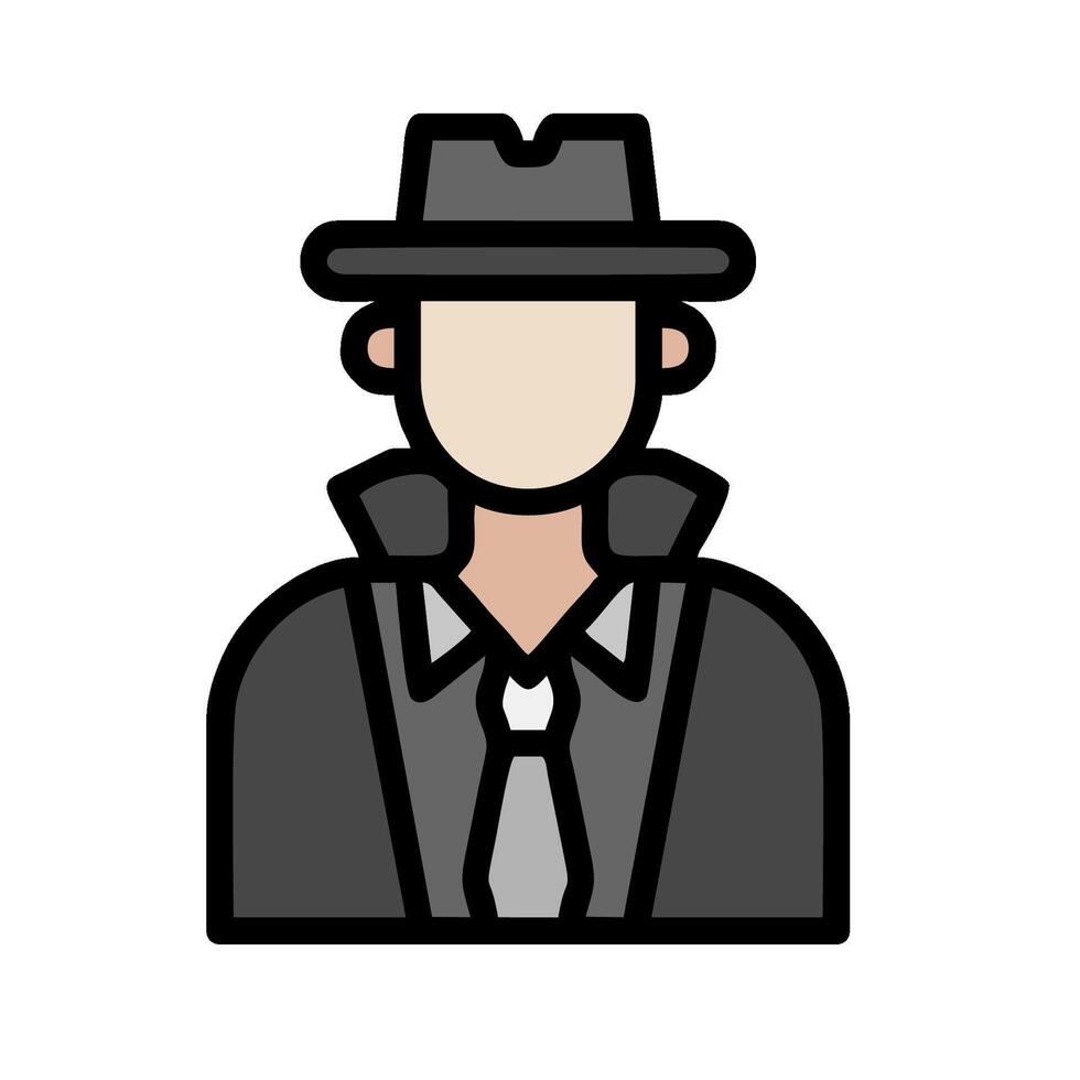 A man in a hat and tie with a tie on his neck vector