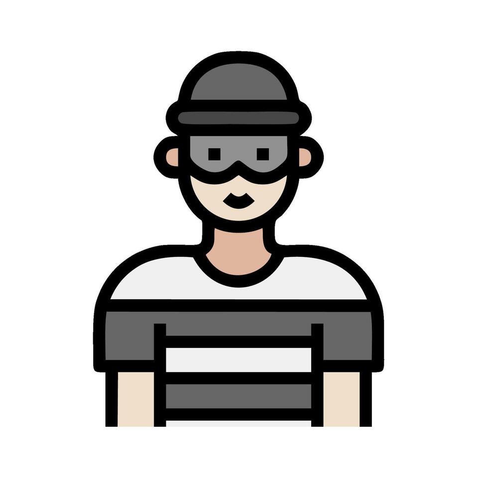 A man in a striped shirt and hat vector