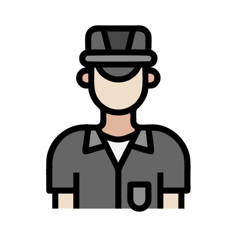 A man in a uniform with a hat on vector