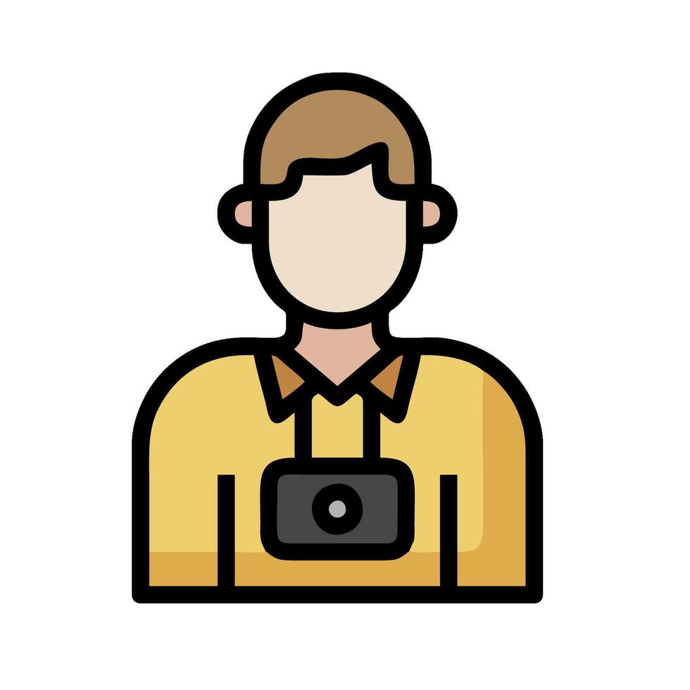 A man with a camera icon on a white background vector