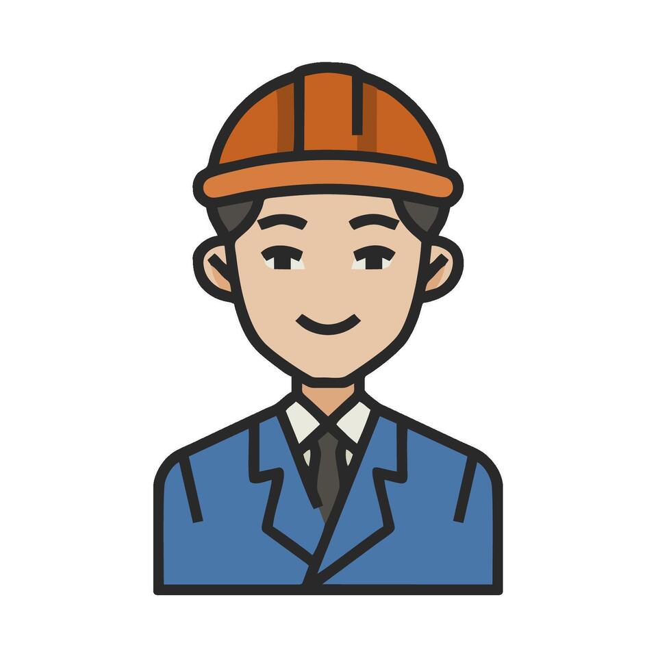 A man in a hard hat and suit vector