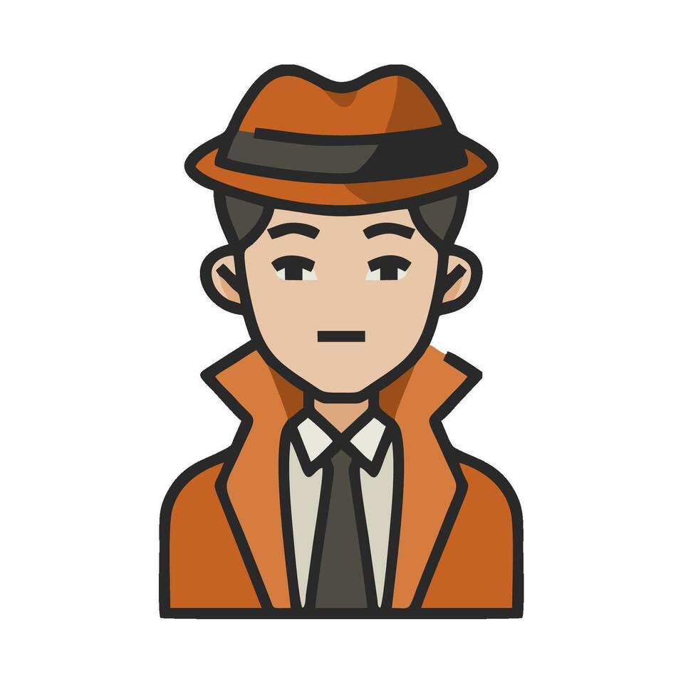 A man in a hat and coat vector