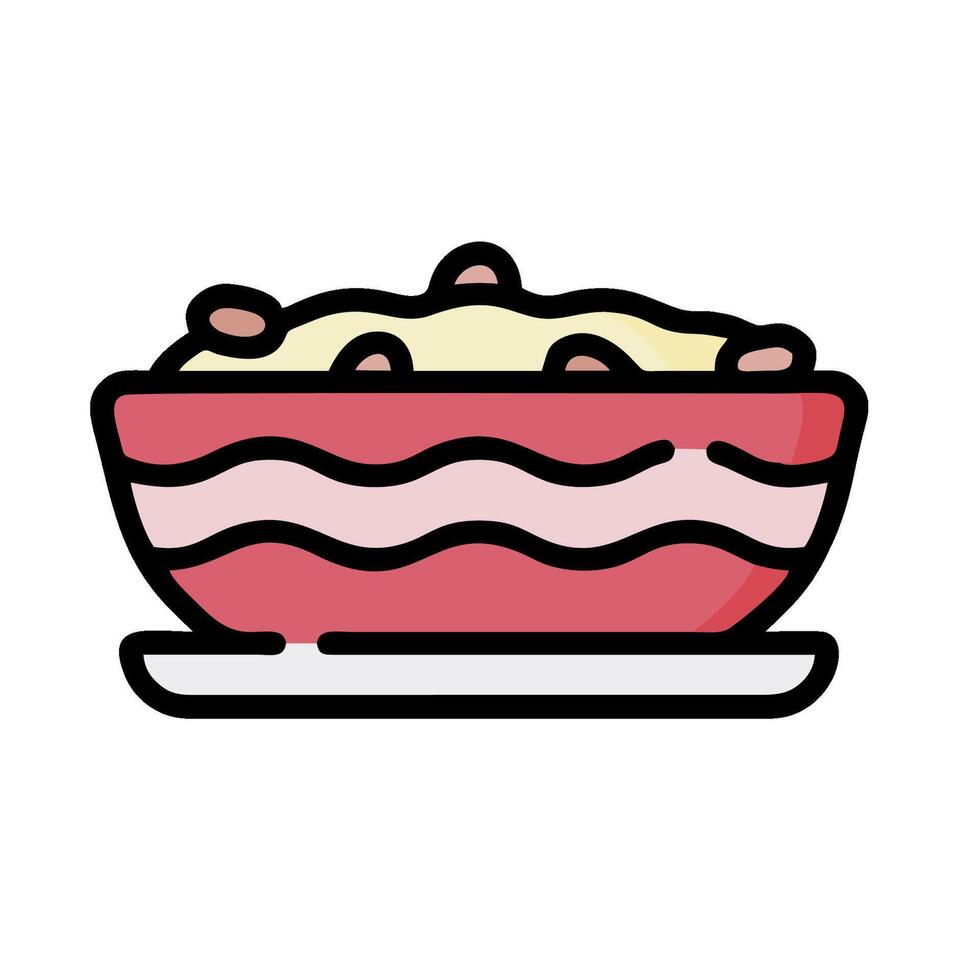 A dessert icon on a plate vector