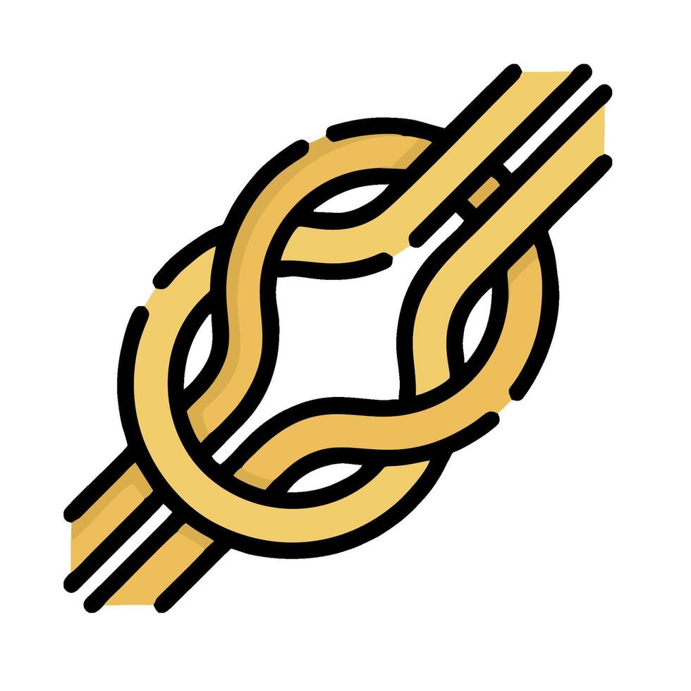 A golden knot icon on a white background vector