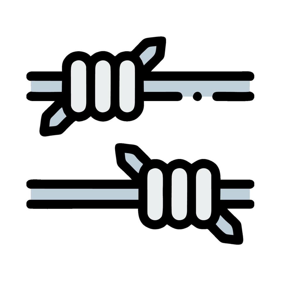 Barbed wire icon illustration vector