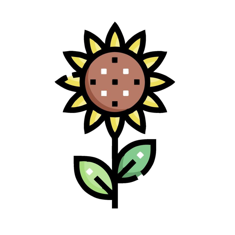 Sunflower flower icon illustration vector