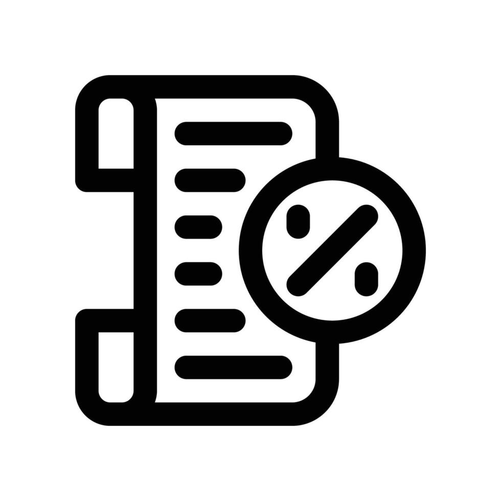 bill icon. line icon for your website, mobile, presentation, and logo design. vector