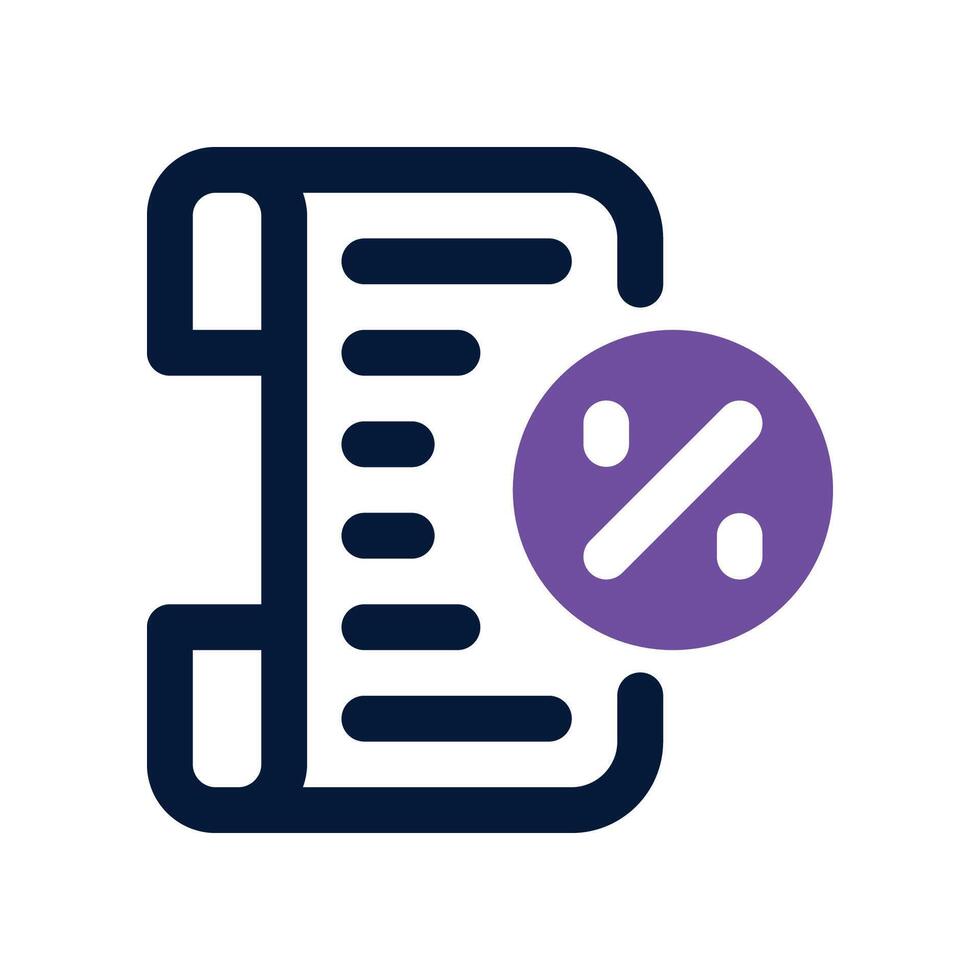 bill icon. dual tone icon for your website, mobile, presentation, and logo design. vector