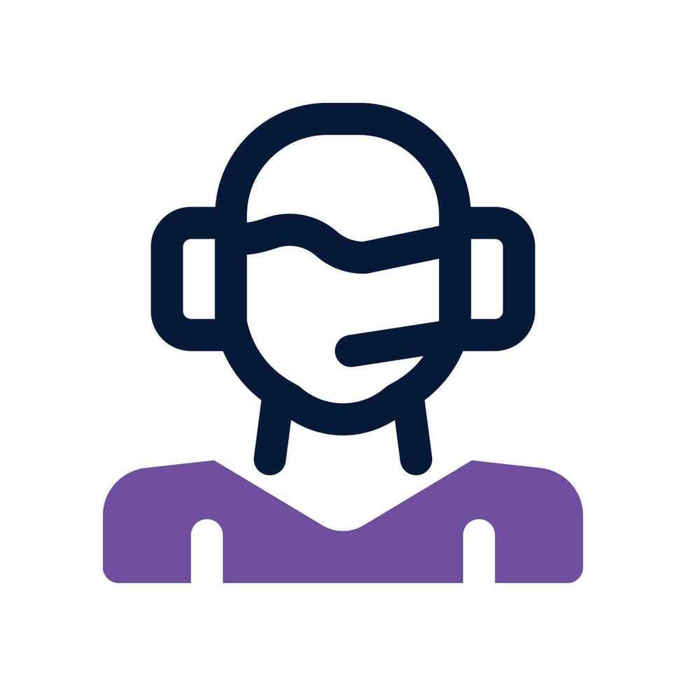 call center icon. dual tone icon for your website, mobile, presentation, and logo design. vector