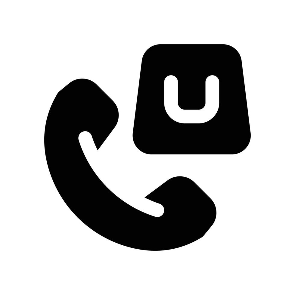 phone call icon. glyph icon for your website, mobile, presentation, and logo design. vector