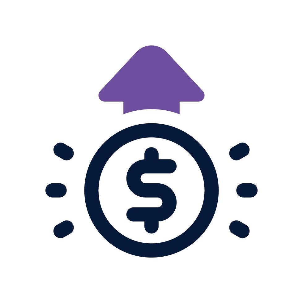 up price icon. dual tone icon for your website, mobile, presentation, and logo design. vector