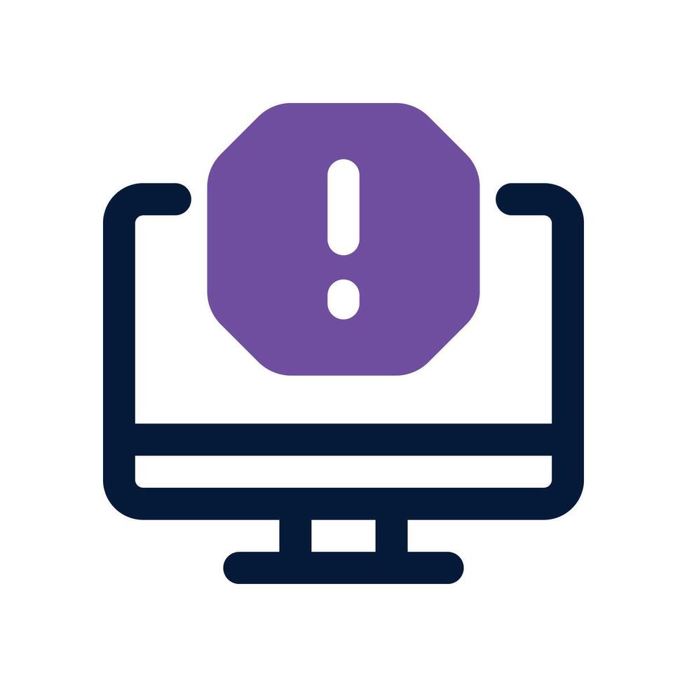 warning icon. dual tone icon for your website, mobile, presentation, and logo design. vector