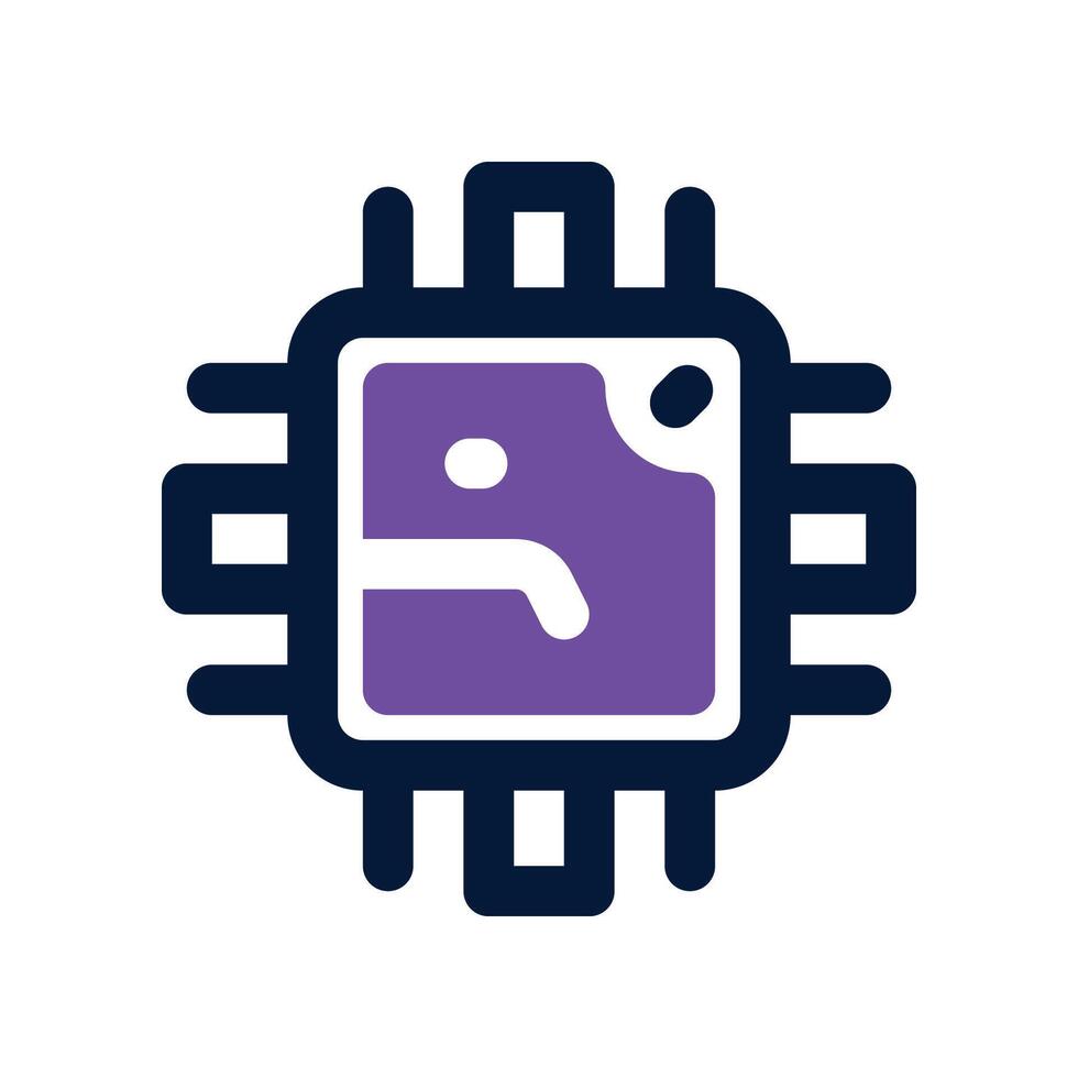 processor icon. dual tone icon for your website, mobile, presentation, and logo design. vector