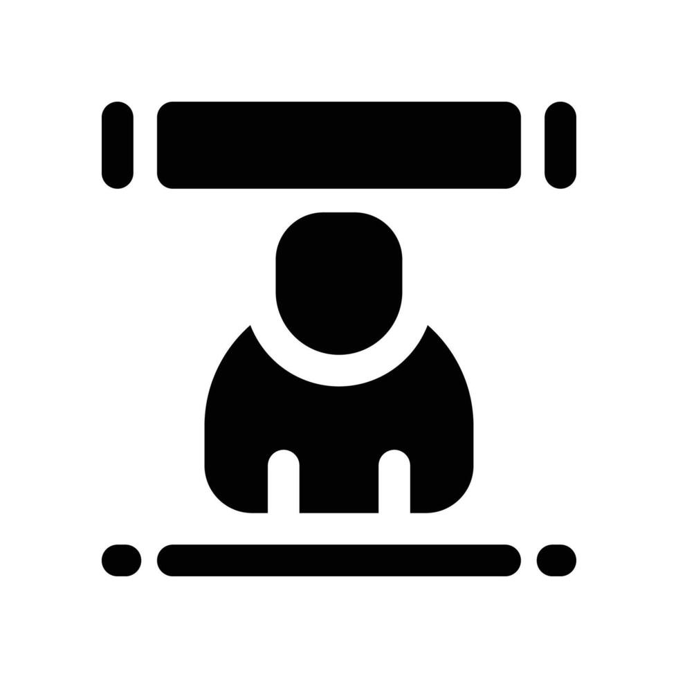 face recognition icon. glyph icon for your website, mobile, presentation, and logo design. vector