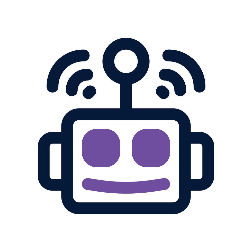 bot chat icon. dual tone icon for your website, mobile, presentation, and logo design. vector