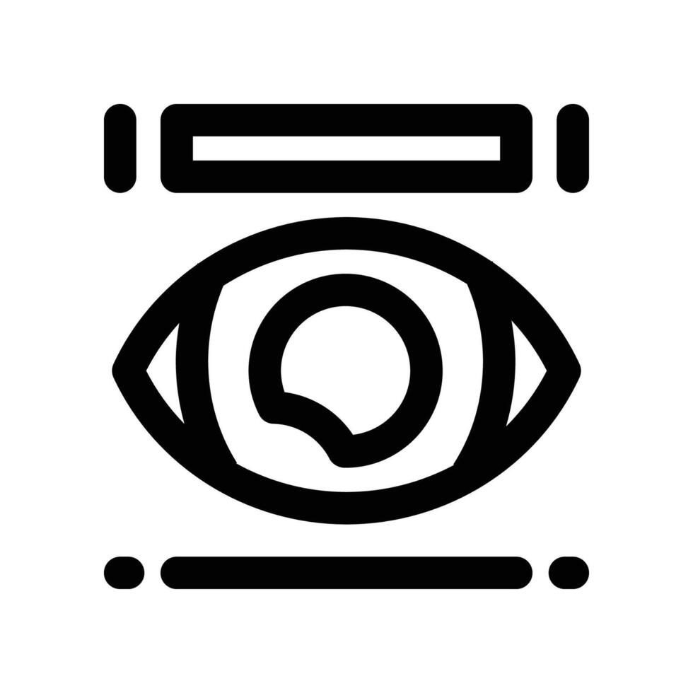 eye recognition icon. line icon for your website, mobile, presentation, and logo design. vector