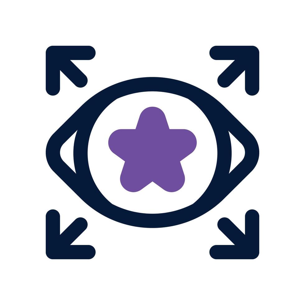 vision icon. dual tone icon for your website, mobile, presentation, and logo design. vector
