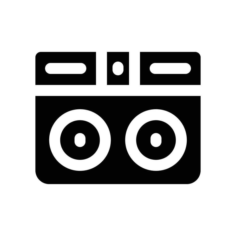 dj mixer icon. glyph icon for your website, mobile, presentation, and logo design. vector