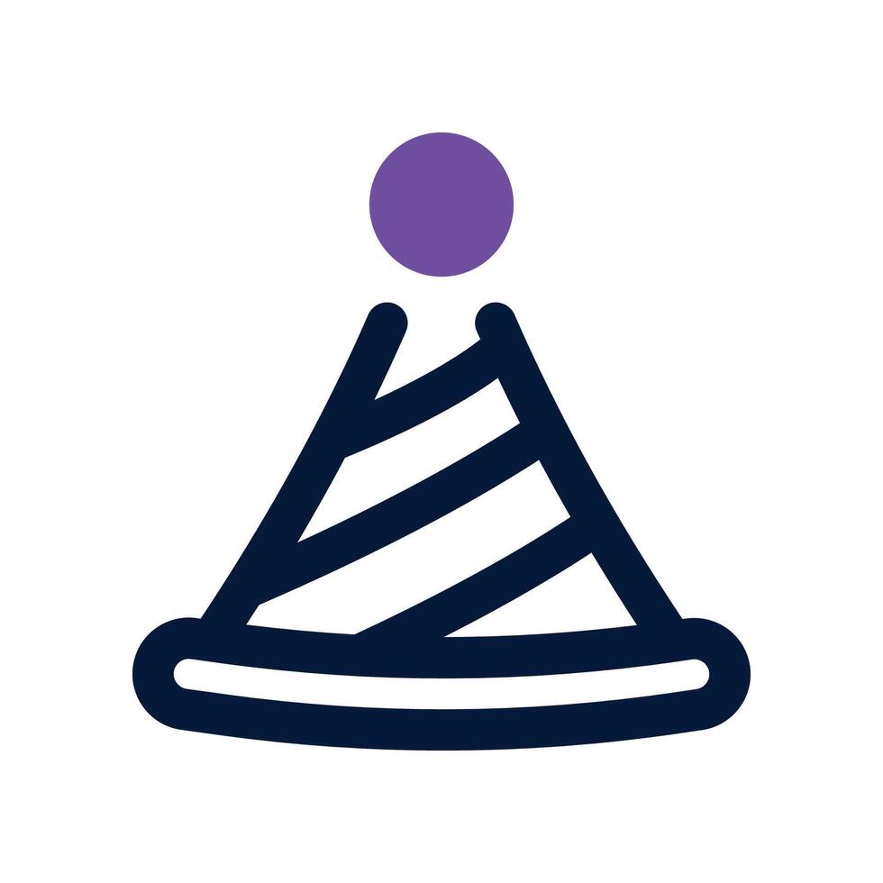party hat icon. dual tone icon for your website, mobile, presentation, and logo design. vector
