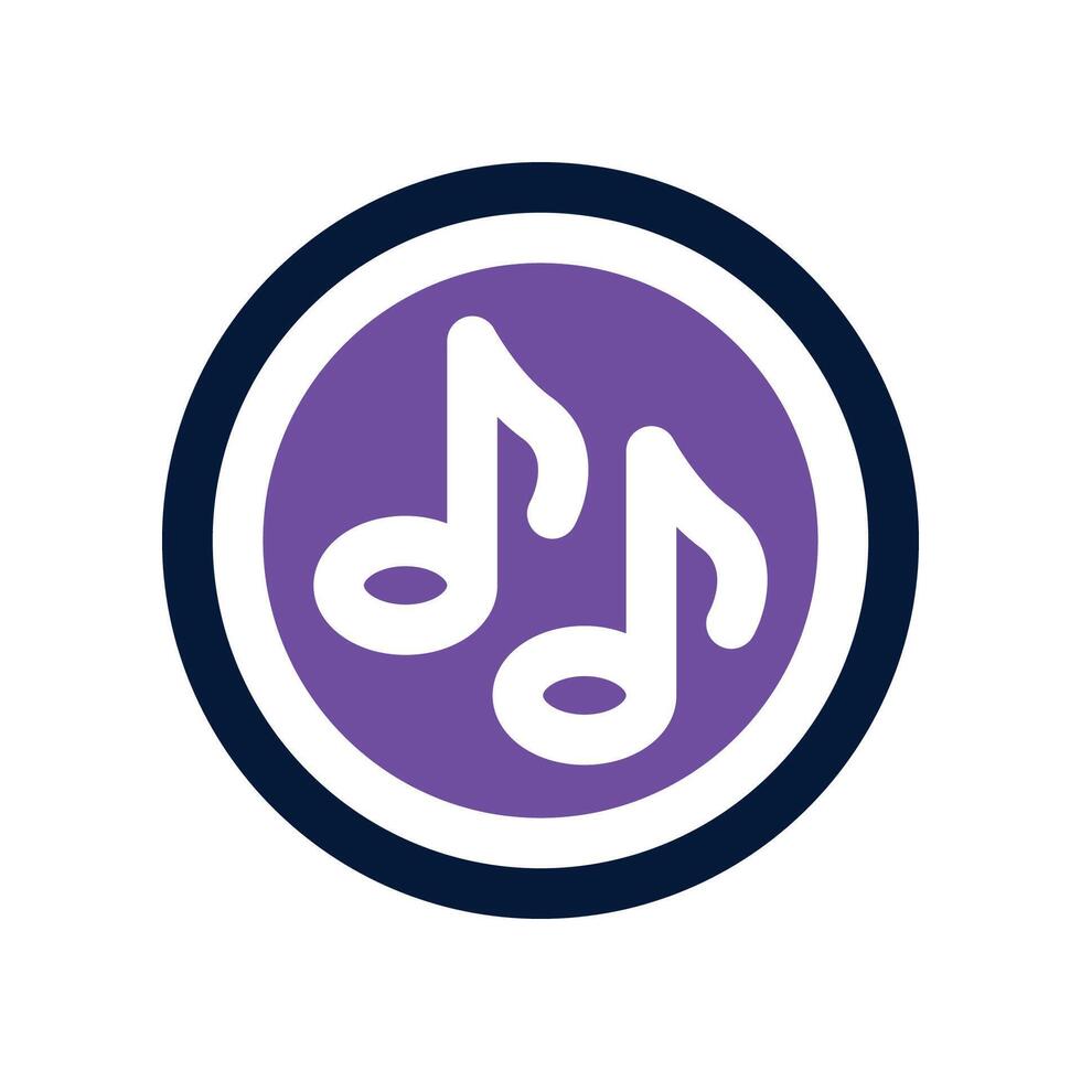music icon. dual tone icon for your website, mobile, presentation, and logo design. vector