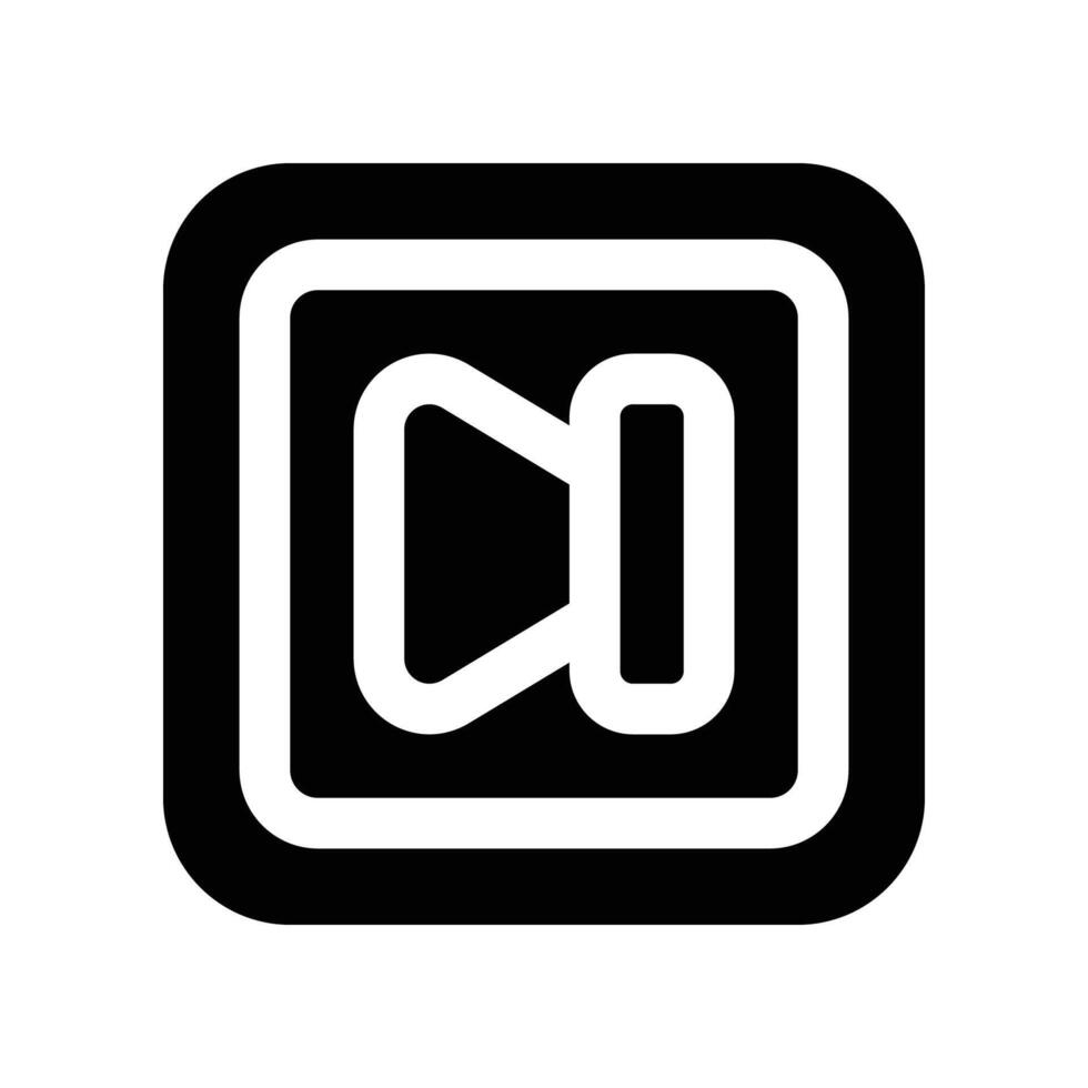 next icon. glyph icon for your website, mobile, presentation, and logo design. vector