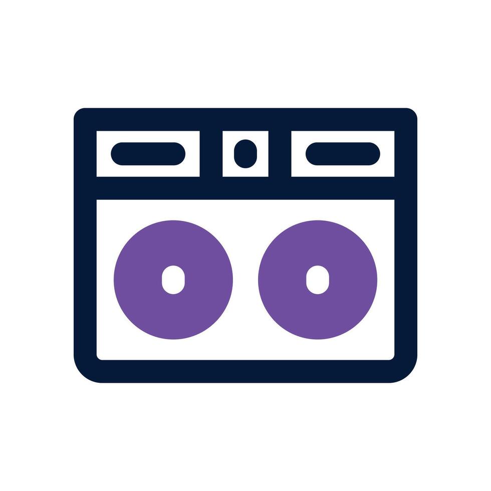 dj mixer icon. dual tone icon for your website, mobile, presentation, and logo design. vector