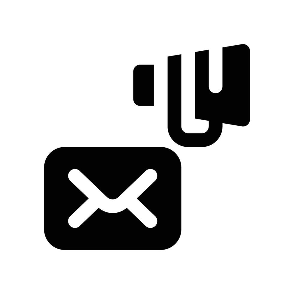 email icon. glyph icon for your website, mobile, presentation, and logo design. vector
