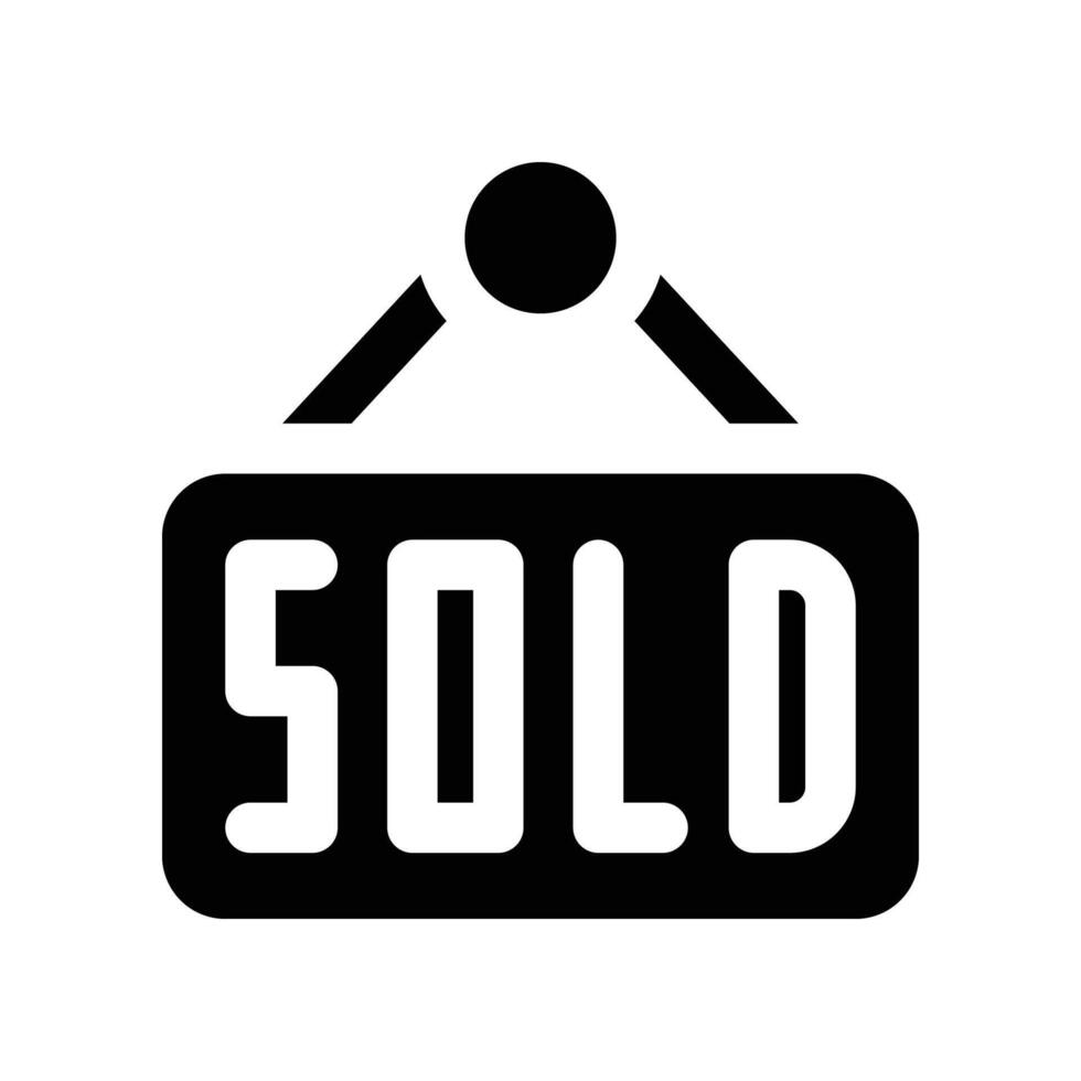 sold icon. glyph icon for your website, mobile, presentation, and logo design. vector