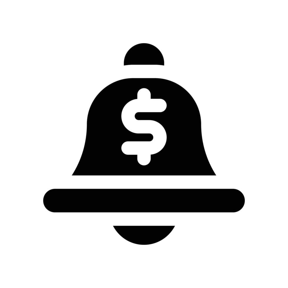 notification icon. glyph icon for your website, mobile, presentation, and logo design. vector