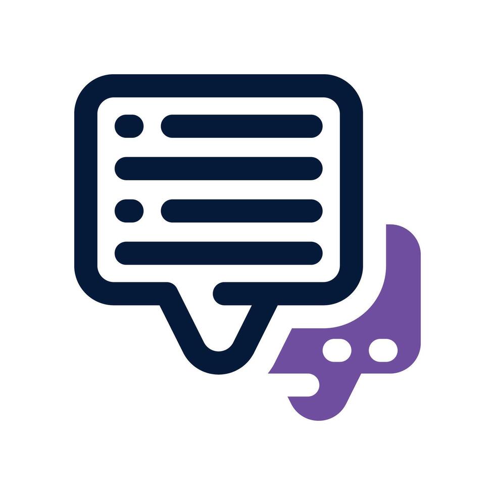 chat icon. dual tone icon for your website, mobile, presentation, and logo design. vector