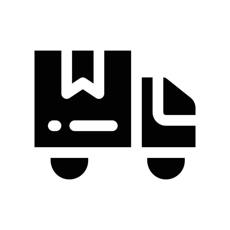 delivery truck icon. glyph icon for your website, mobile, presentation, and logo design. vector