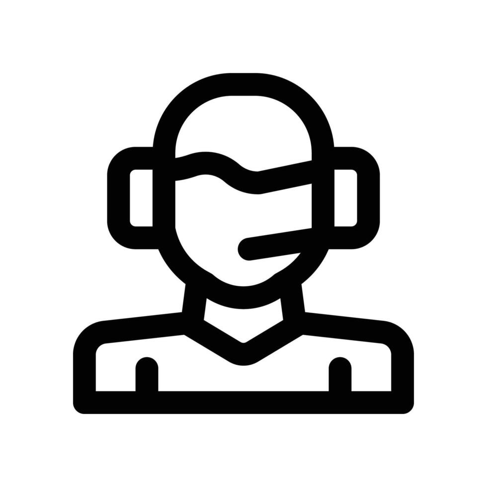 call center icon. line icon for your website, mobile, presentation, and logo design. vector
