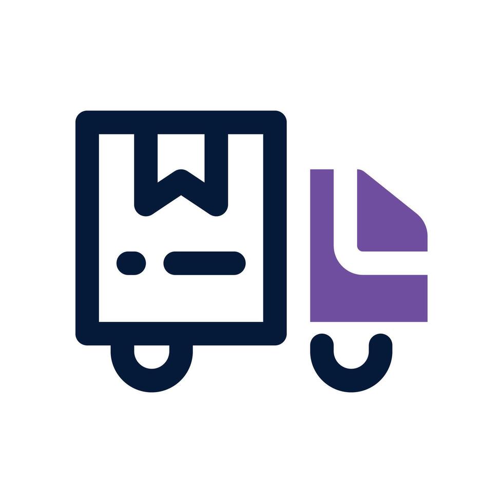 delivery truck icon. dual tone icon for your website, mobile, presentation, and logo design. vector