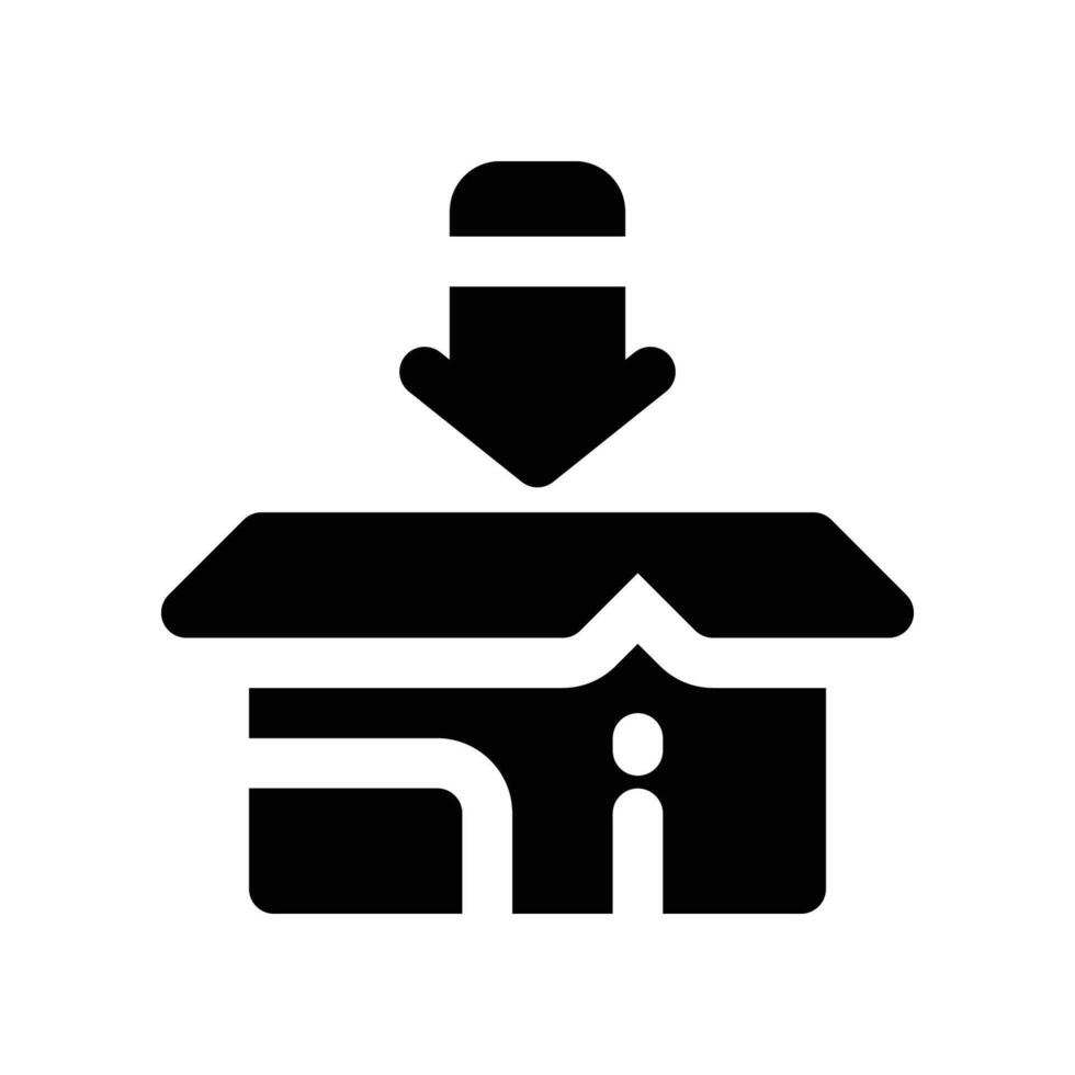 packing icon. glyph icon for your website, mobile, presentation, and logo design. vector