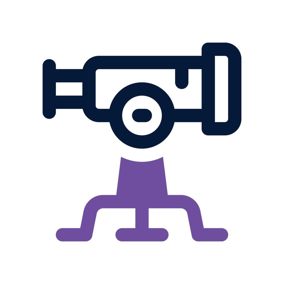 telescope icon. dual tone icon for your website, mobile, presentation, and logo design. vector