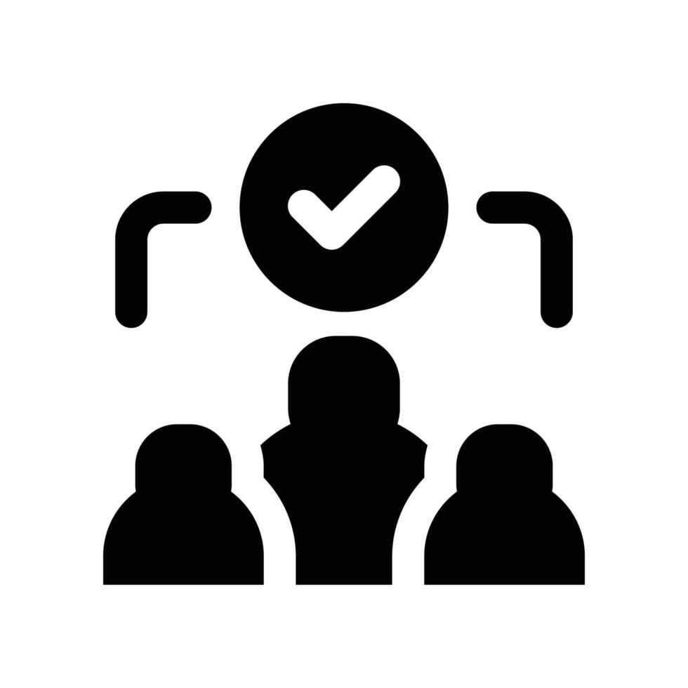 team icon. glyph icon for your website, mobile, presentation, and logo design. vector