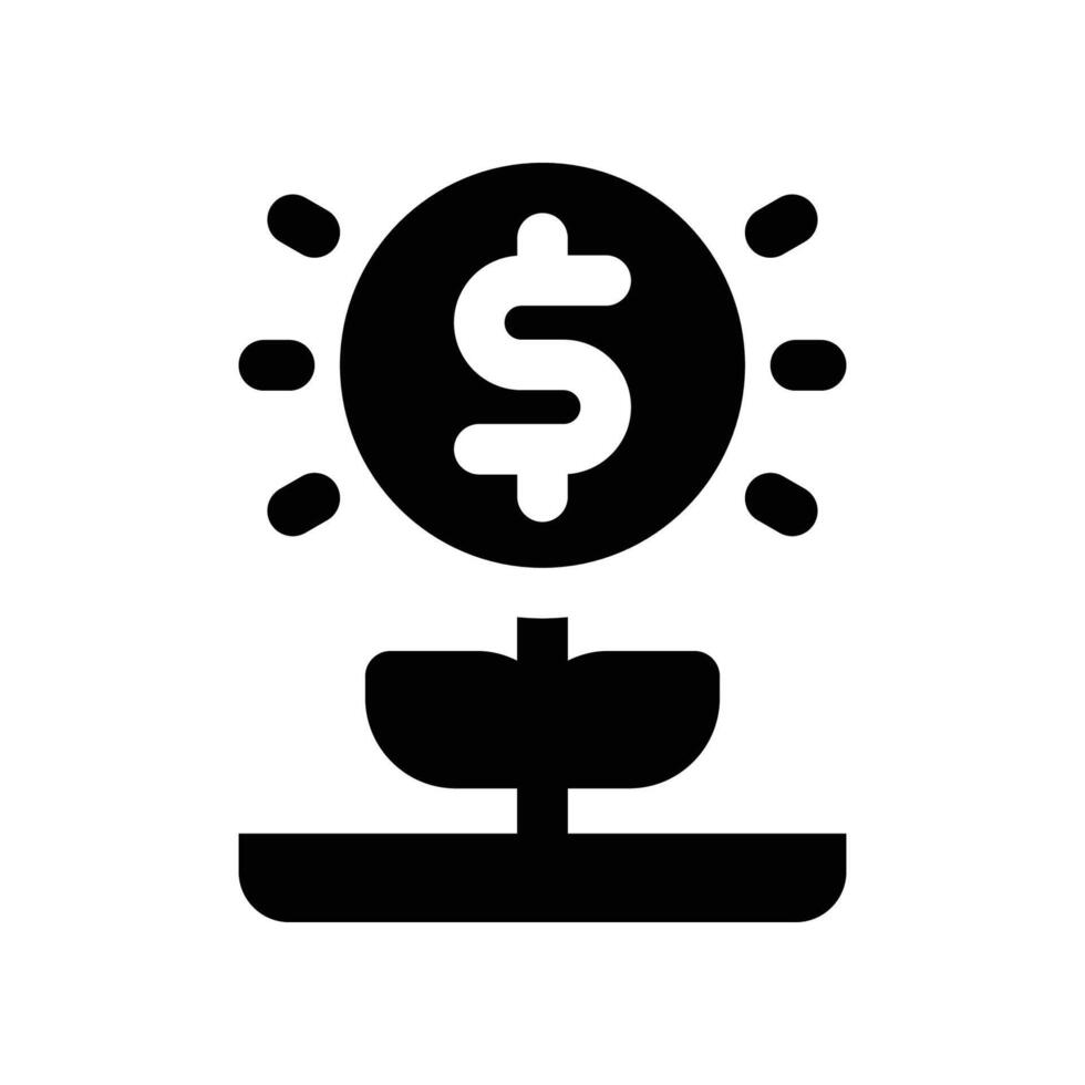 investment icon. glyph icon for your website, mobile, presentation, and logo design. vector
