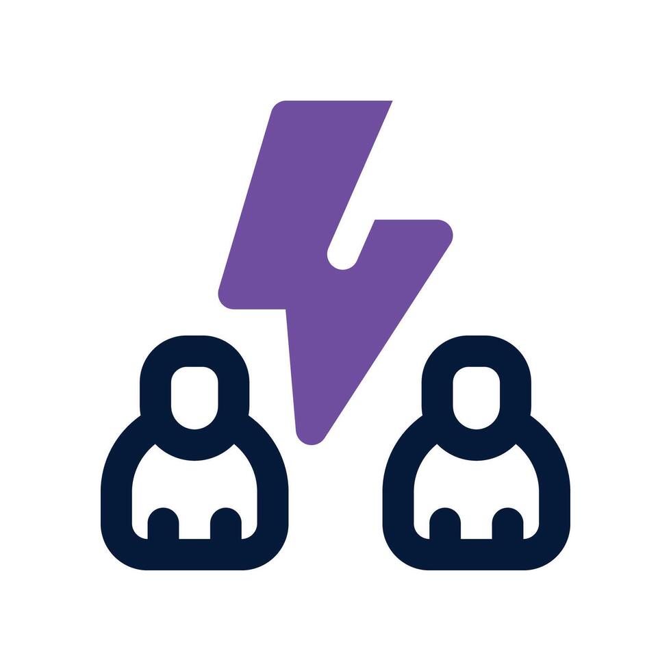 discussion icon. dual tone icon for your website, mobile, presentation, and logo design. vector