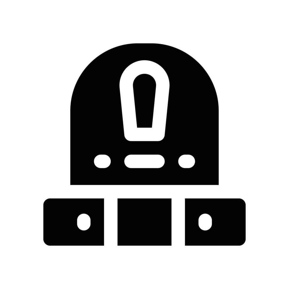 alert icon. glyph icon for your website, mobile, presentation, and logo design. vector