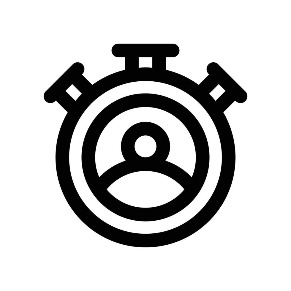 punctuality icon. line icon for your website, mobile, presentation, and logo design. vector