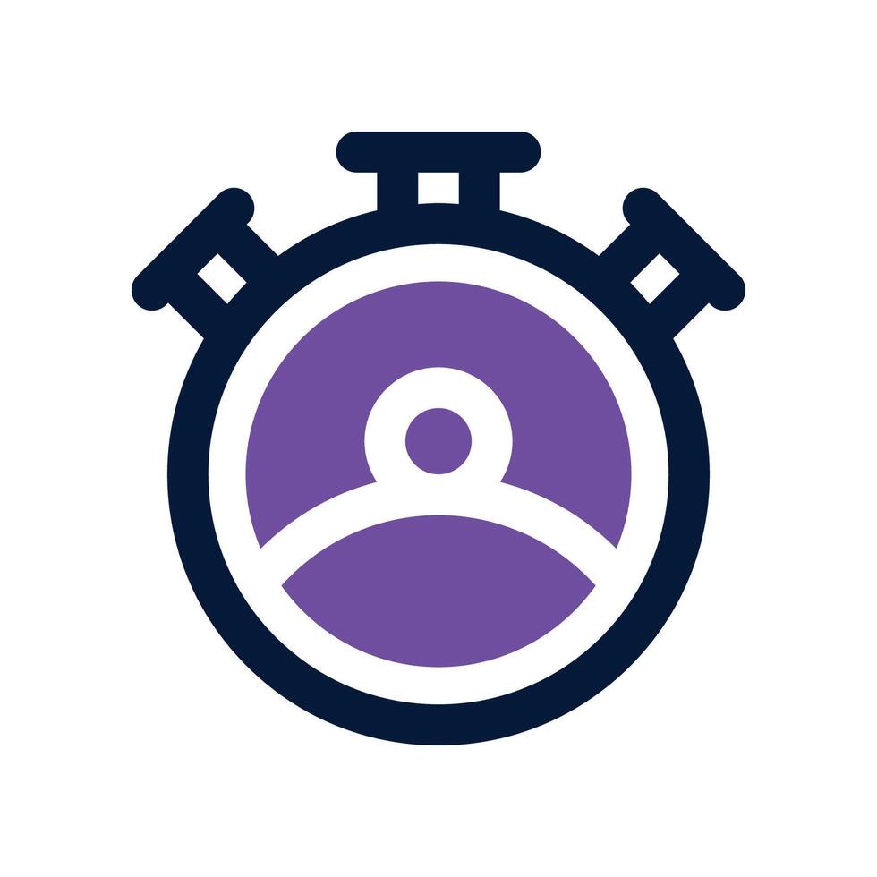 punctuality icon. dual tone icon for your website, mobile, presentation, and logo design. vector