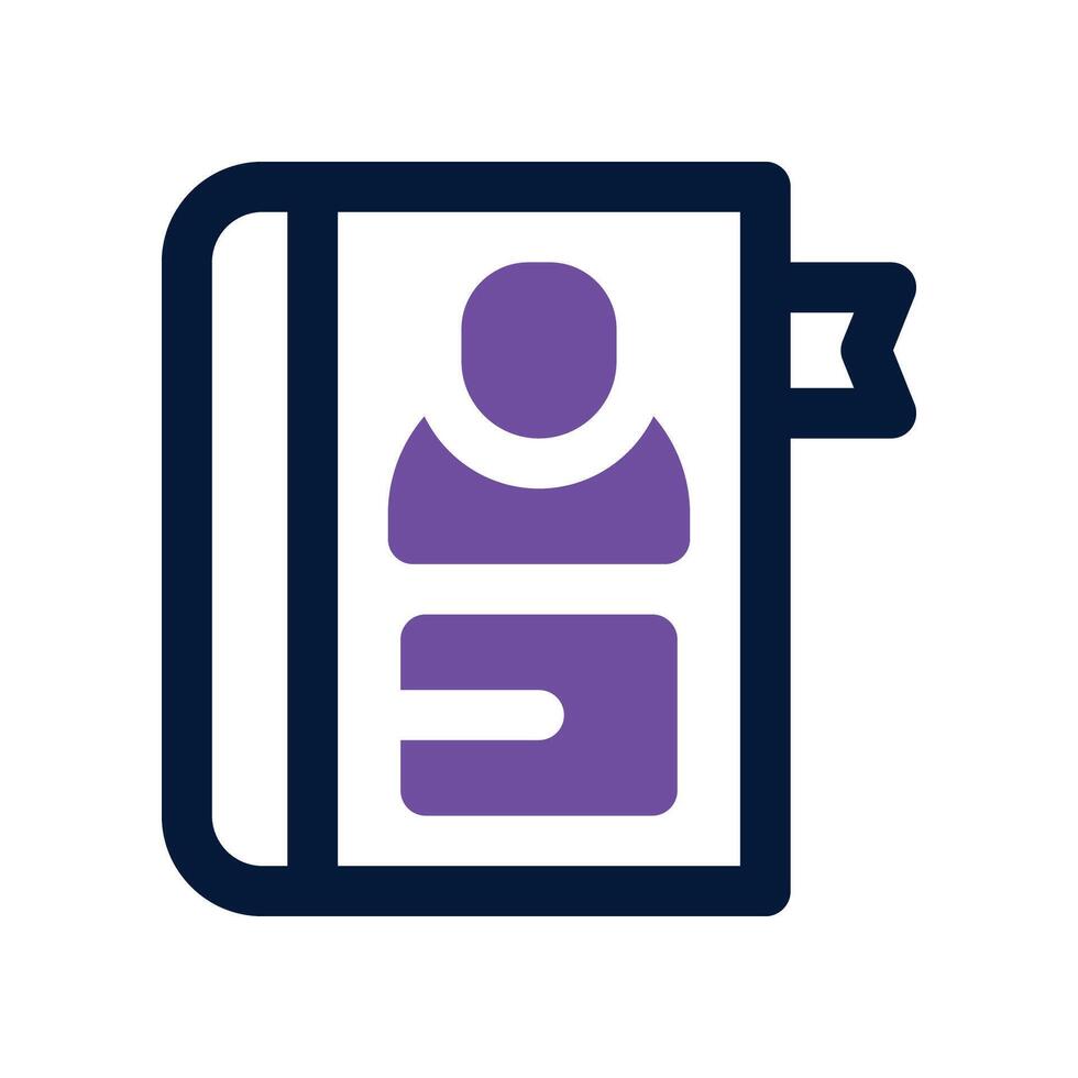 phone book icon. dual tone icon for your website, mobile, presentation, and logo design. vector