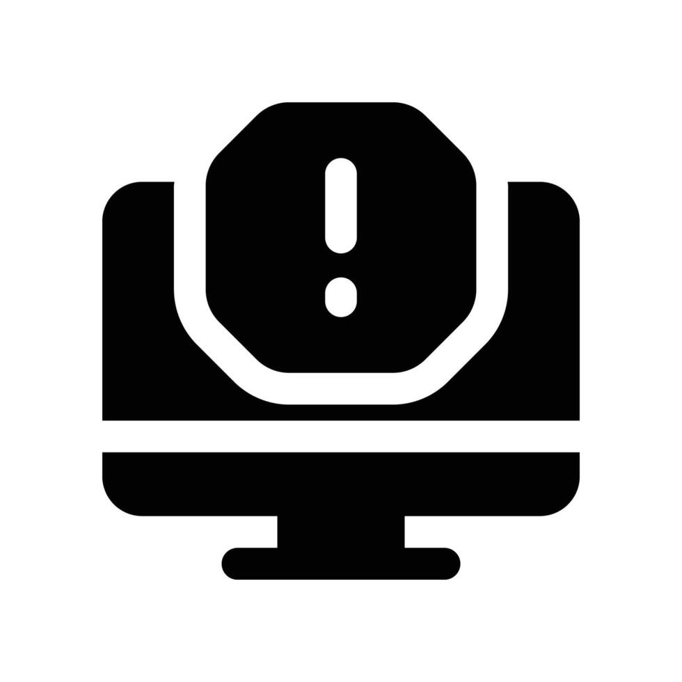 warning icon. glyph icon for your website, mobile, presentation, and logo design. vector