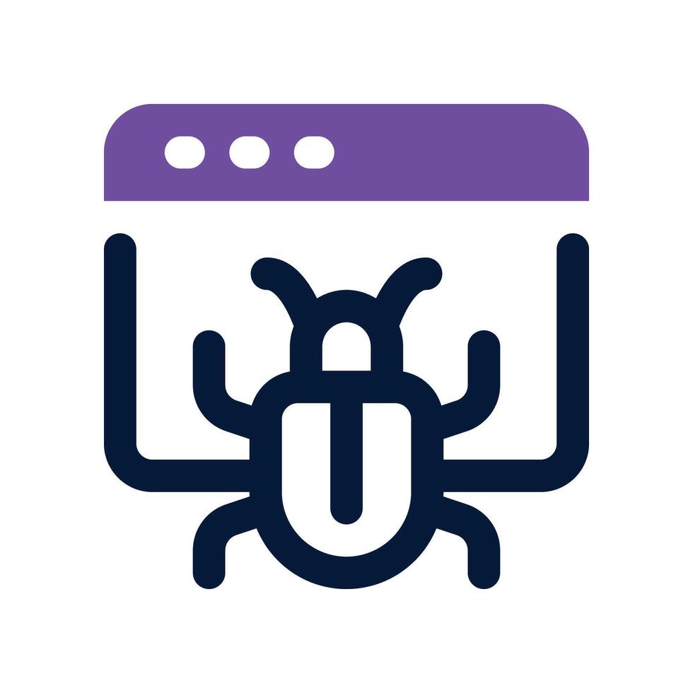 bug icon. dual tone icon for your website, mobile, presentation, and logo design. vector